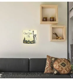 Applique murale lampe intérieur en verre New York Compatible LED E27