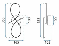 APPLIQUE MURALE LED APP1051-W GOLD