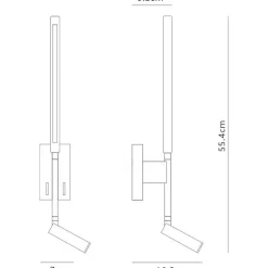 Applique murale Led avec liseuse - Mantra - Torch