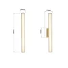 Applique murale LED CCT 45 cm verre rainuré IP44 éclairage salle de bain moderne Linea Light Prestige