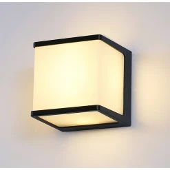 Applique murale LED cube, 10W 1000lm 4000K IP54, GRIS