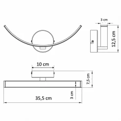 Applique murale LED demi-cercle - Film