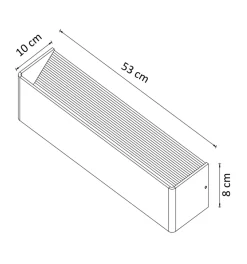 Applique murale LED design 18W - 53 cm - Quadra