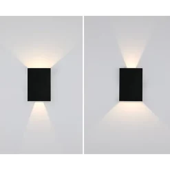 Applique Murale LED D'extérieur, Blanc Chaud 3000k Faisceau Lumineux Réglable étanche IP65