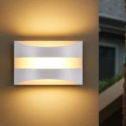 Applique murale LED d'intérieur Nettlife blanche - Design moderne 3000 K, éclairage mural blanc chaud 5 W