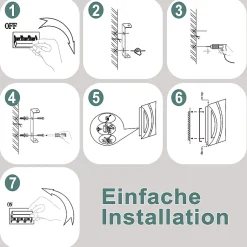 Applique murale LED d'intérieur Nettlife blanche - Design moderne 3000 K, éclairage mural blanc chaud 5 W