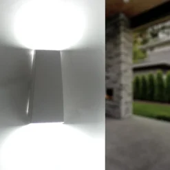 Applique Murale LED Double Faisceaux 7W IP44 BLANC - Blanc Chaud 2300K - 3500K - SILAMP