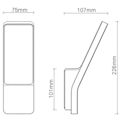 Applique murale LED extérieure gris anthracite 7,5 W 1200 lm IP44, GoodHome Gambell