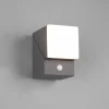 Applique murale LED extérieure avec détecteur 7W anthracite IP54 - Trio - Avon