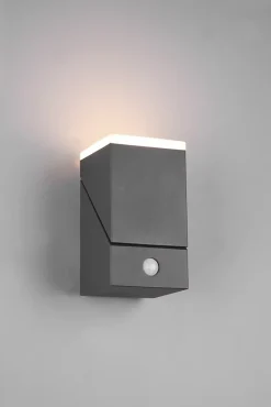 Applique murale LED extérieure avec détecteur 7W anthracite IP54 - Trio - Avon