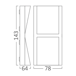 Applique murale LED Extérieure 2x6W 3en1 IP65 Gris