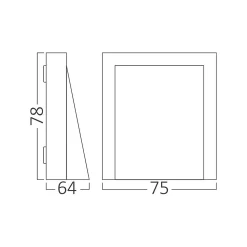 Applique murale LED Extérieure 6W 3en1 IP65 Gris
