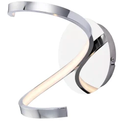 Applique murale LED intégrée Pegmati argent 400lm 6.2W IP20 GoodHome