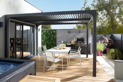 Applique murale LED intégré Katsura 712lm IP44 gris anthracite GoodHome