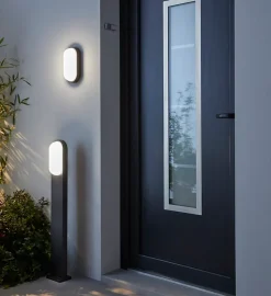 Applique murale LED intégrée Bredene 800lm 14W blanc neutre l.8,5 x H.24 x P.12 cm