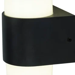 Applique murale LED intégrée Hurston 1000lm 12W IP44 GoodHome noir