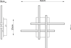 Applique murale LED intégrée Alani 660lm 10W IP20 GoodHome argent