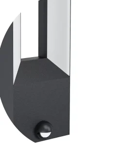 Applique murale LED intégrée à détection Riforano noir IP44 640lm Eglo