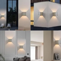 Applique Murale LED Intérieur 2er Applique Extérieure Up Down Luminaires Muraux Moderne Couloir