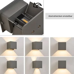 Applique Murale LED Intérieure 1er Mur - Up And Down LED Extérieur 5w