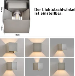 Applique Murale LED Intérieur G9 Extérieur : Applique Murale Extérieure Lampe Up Down