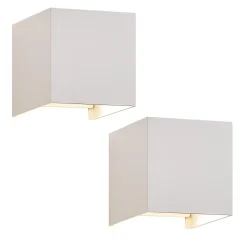 Applique Murale LED Intérieur 2er Applique Extérieure Up Down Luminaires Muraux Moderne Couloir