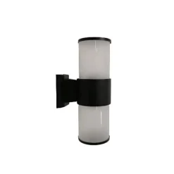 Applique Murale LED IP44 double faisceau E27 Opaque - SILUMEN - Noir