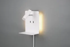 Applique murale Led liseuse avec étagère et port USB - Trio - Element