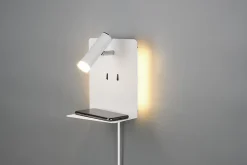 Applique murale Led liseuse avec étagère et port USB - Trio - Element