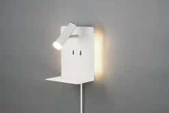 Applique murale Led liseuse avec étagère et port USB - Trio - Element