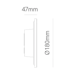 Applique murale LED Mac Wall Corten 15 W, interrupteur CCT, aluminium 2700 K/3200 K/4000K, 360 degrés - Beneito & Faure