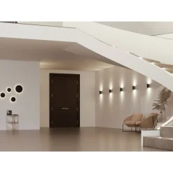 Applique murale LED Mac Wall Corten 15 W, interrupteur CCT, aluminium 2700 K/3200 K/4000K, 360 degrés - Beneito & Faure