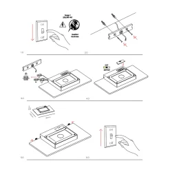 Applique murale LED Mini Pla Corten 20 W, interrupteur CCT, aluminium 2700 K/3200 K/4000K, éclairage haut - Beneito & Faure