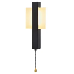 Applique murale LED Nettlife d'intérieur avec interrupteur - Lampe de couloir noire au design moderne 3000 K Blanc chaud 6W
