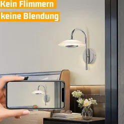 Applique murale LED NETTLIFE, design moderne, éclairage d'intérieur, éclairage de couloir, verre 3 000 K