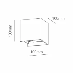 Applique murale LED noire IP54 6,8W à ailettes orientables 3000k