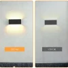 Applique Murale LED Noire Étanche - Éclairage Moderne pour Intérieur et Extérieur