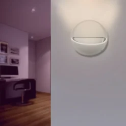 Applique Murale LED Ovale 7W IP44 BLANC - Blanc Chaud 2300K - 3500K - SILAMP