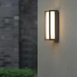 Applique murale LED rectangulaire, 12W 1200lm 4000K IP54, GRIS