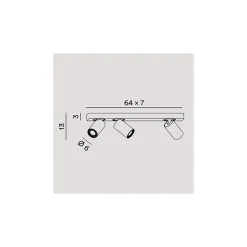 Applique murale led ronde blanche orientable ODDY 3xGu10 Perenz