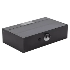 Applique murale LED Solaire 3W Noire Eclairage led d'extérieur Détecteur de mouvement 350 Lm ASLO