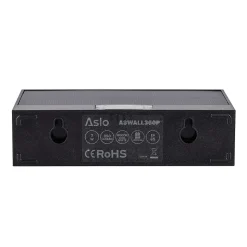 Applique murale LED Solaire 3W Noire Eclairage led d'extérieur Détecteur de mouvement 350 Lm ASLO