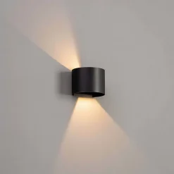 Applique murale LED étanche noire IP65 - Cosmic