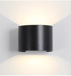 Applique murale LED étanche noire IP65 - Cosmic