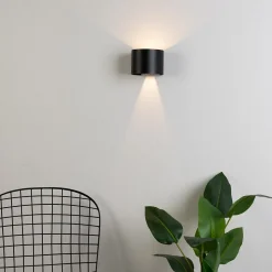 Applique murale LED étanche noire IP65 - Cosmic