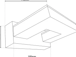 Applique murale LED VARETA avec LED, puissance totale 5 W
