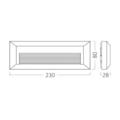 Applique murale LED VEKTA-B 3en1 3W 180lm IP65 Anthracite