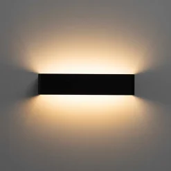Applique murale LED 12W compatible avec variateur - noire 37 cm - Quadra
