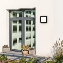 Applique Murale LED 4W Noire Carrée IP65 - Blanc Chaud 2300K - 3500K - SILAMP