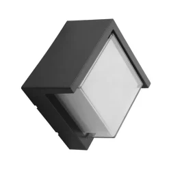 Applique Murale LED 15W Noire Carrée IP65 avec cache - Blanc Chaud 2300K - 3500K - SILAMP